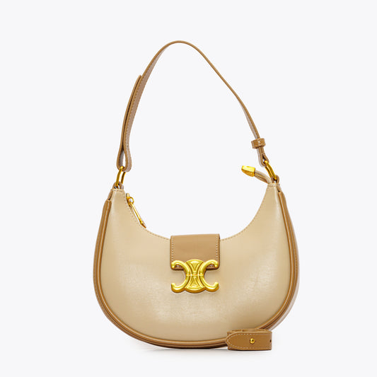 حقيبة كتف جلدية ناعمة مع حزام