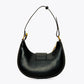 Soft Plain Leather Shoulder Bag with Strap