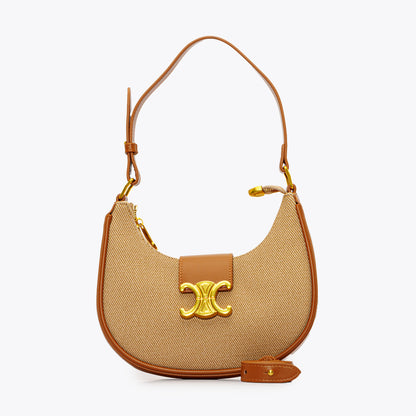 حقيبة كتف ناعمة سادة مع حزام