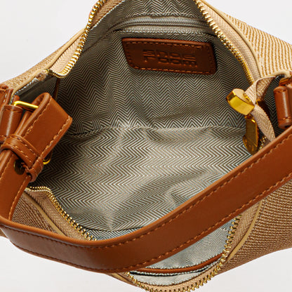 حقيبة كتف ناعمة سادة مع حزام