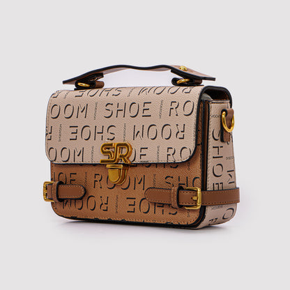 Decorative Side Buckle Printed Cross Bag