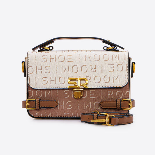 Decorative Side Buckle Printed Cross Bag