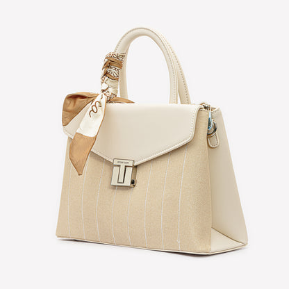 حقيبة يد بإغلاق مغناطيسي مع وشاح