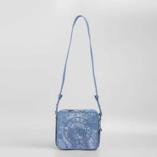 Square Shaped Mini Denim Cross Bag