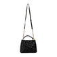 Embossed Leather Handbag with Adjustable Handle