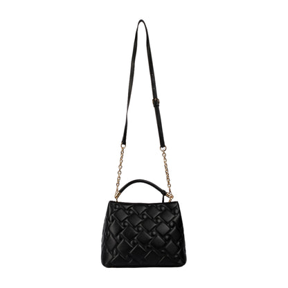 حقيبة يد جلدية منقوش بمقبض قابل للتعديل