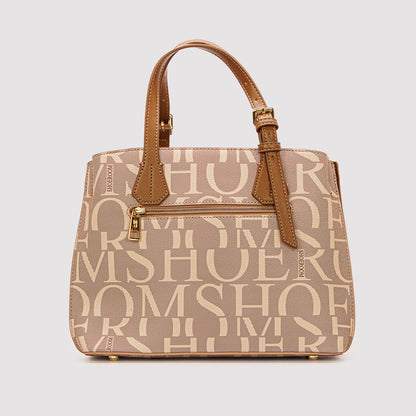 حقيبة يد مطبوعة بسحاب خلفي