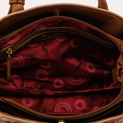 حقيبة يد مطبوعة بسحاب خلفي