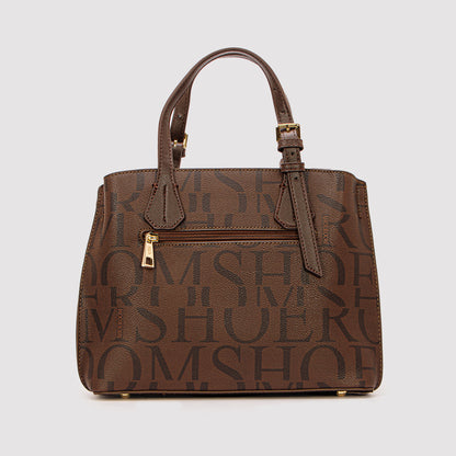 حقيبة يد مطبوعة بسحاب خلفي