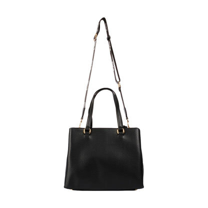 Textured Leather Handbag with Long Strap