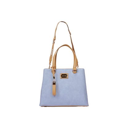 Textured Leather Handbag with Long Strap