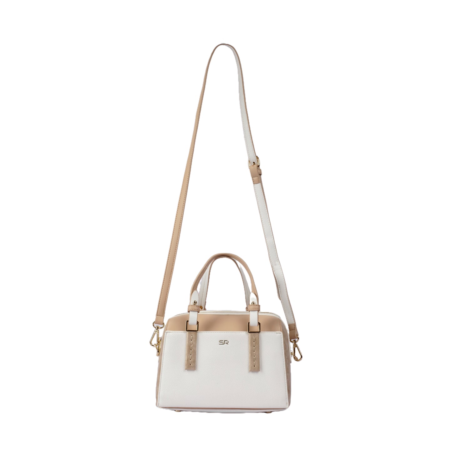 Bi-Tone Box Handbag with Handle