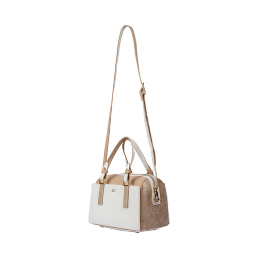 Bi-Tone Box Handbag with Handle