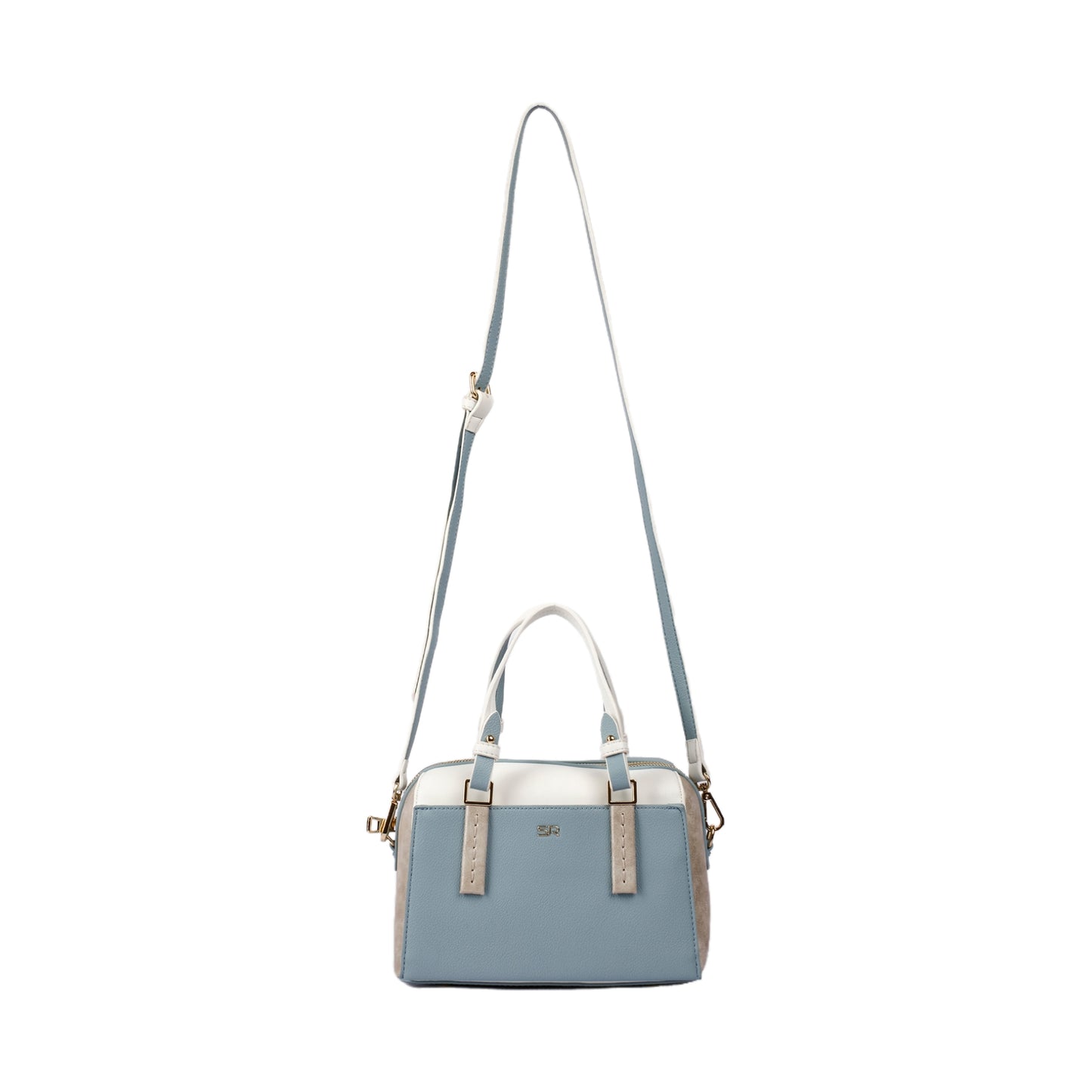 Bi-Tone Box Handbag with Handle