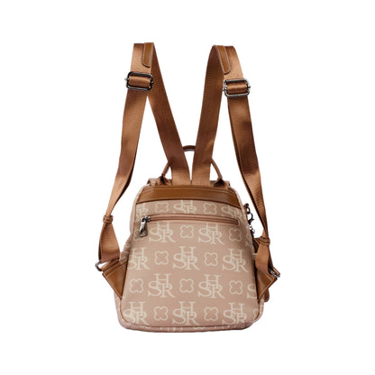 حقيبة ظهر مطبوعة متينة مع محفظة صغيرة