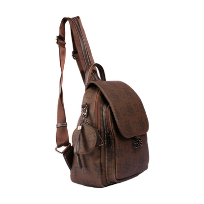 حقيبة ظهر مطبوعة متينة مع محفظة صغيرة