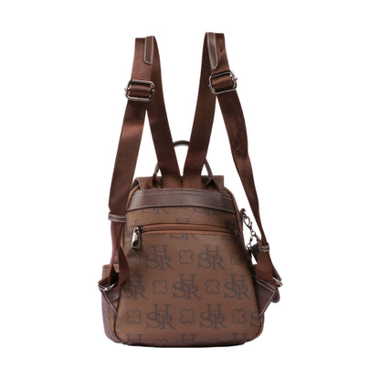 حقيبة ظهر مطبوعة متينة مع محفظة صغيرة