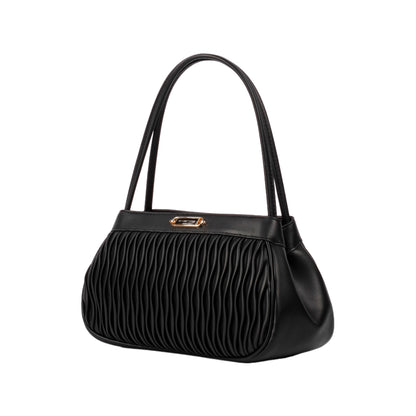 حقيبة يد جلدية كلاسيكية مموجة