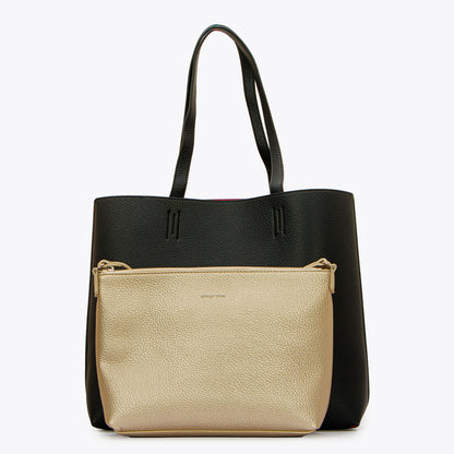 حقيبة كتف عادية مع حقيبة يد صغيرة داخلية