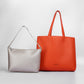 Plain Shoulder Bag with Inner Mini Handbag