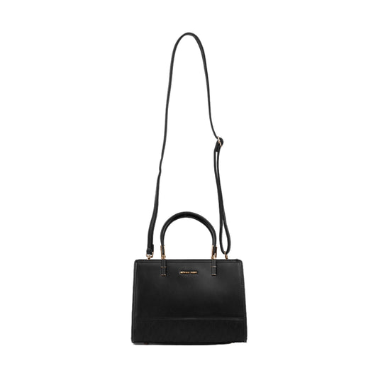 Embroidered Leather Handbag with Handle