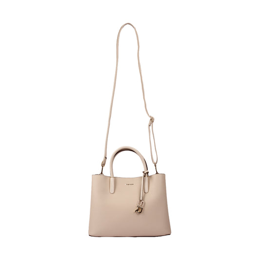 Classic Leather Handbag with Cross Handle