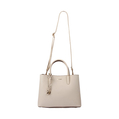 حقيبة يد جلدية كلاسيكية بمقبض متقاطع