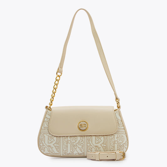 حقيبة كتف مطرزة مع مقبض