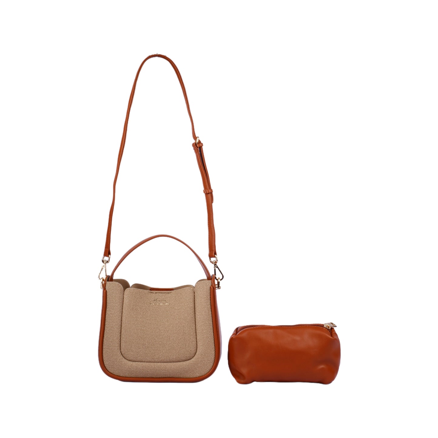 Elegant Crossbody Bag with Inner Pouch