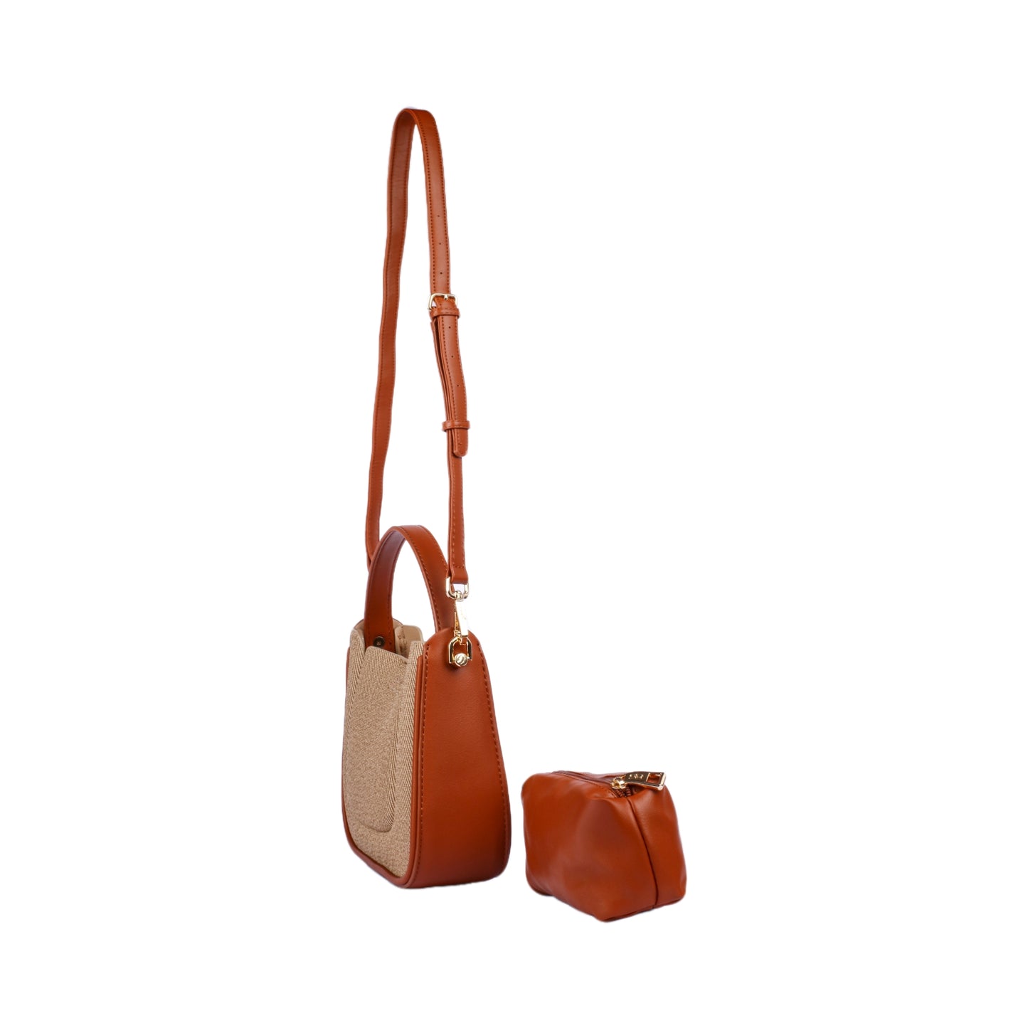 Elegant Crossbody Bag with Inner Pouch