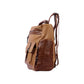 Leather Backpack with Side Zipper Pockets