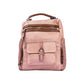 Leather Backpack with Side Zipper Pockets