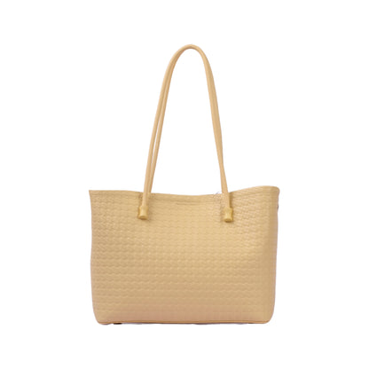 حقيبة كتف من الجلد ذي الملمس المميز