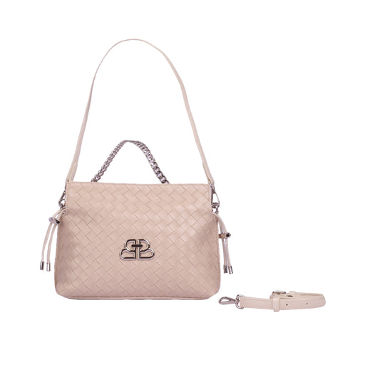 Chic Shoulder Bag with Extra Strap & Chain