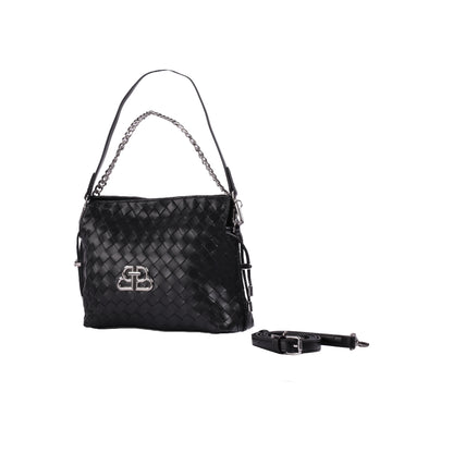 Chic Shoulder Bag with Extra Strap & Chain