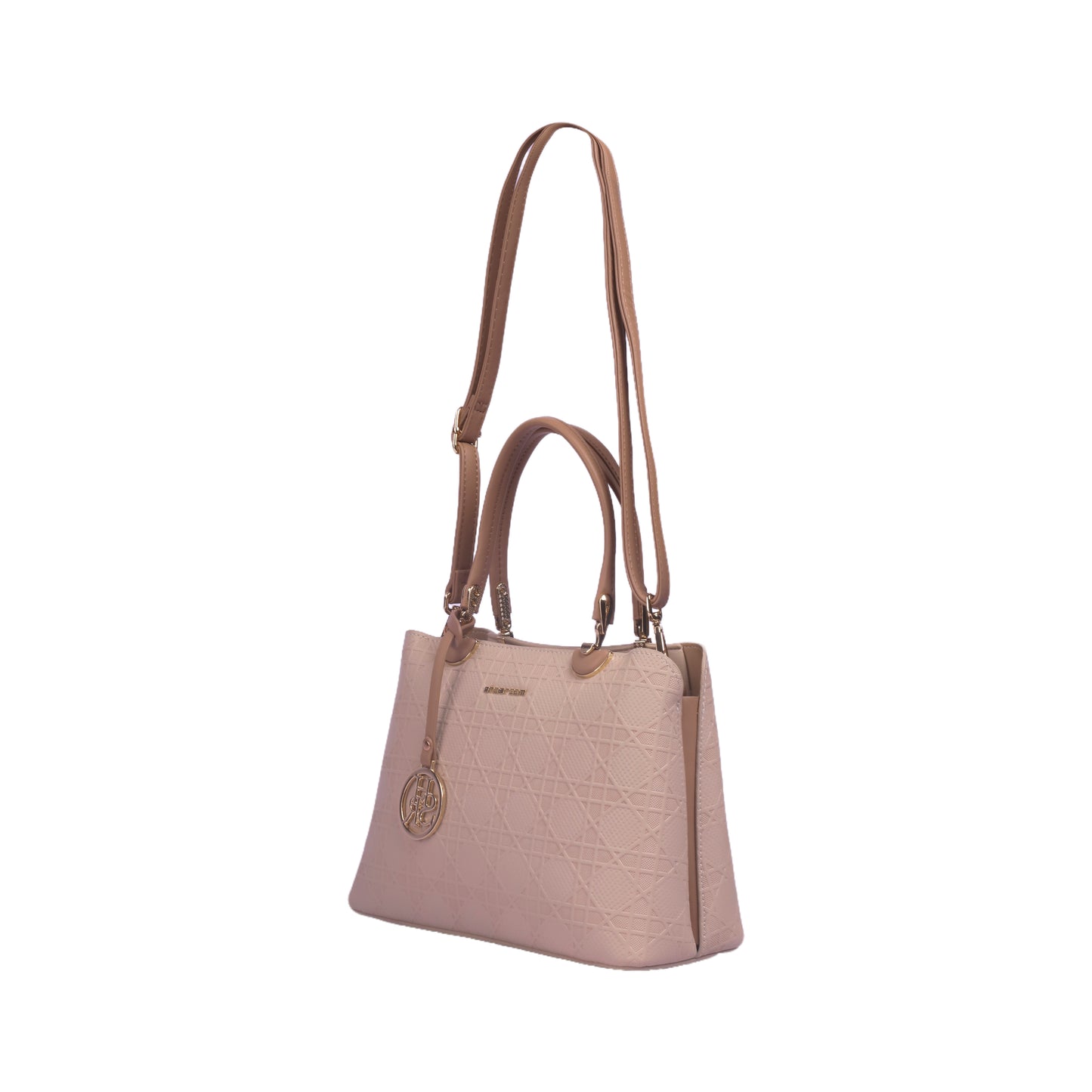 حقيبة يد جلدية ذات تصميم مُنظم