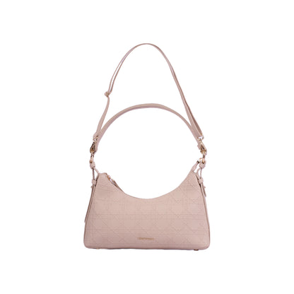 Structured Leather Shoulser Bag with Strap