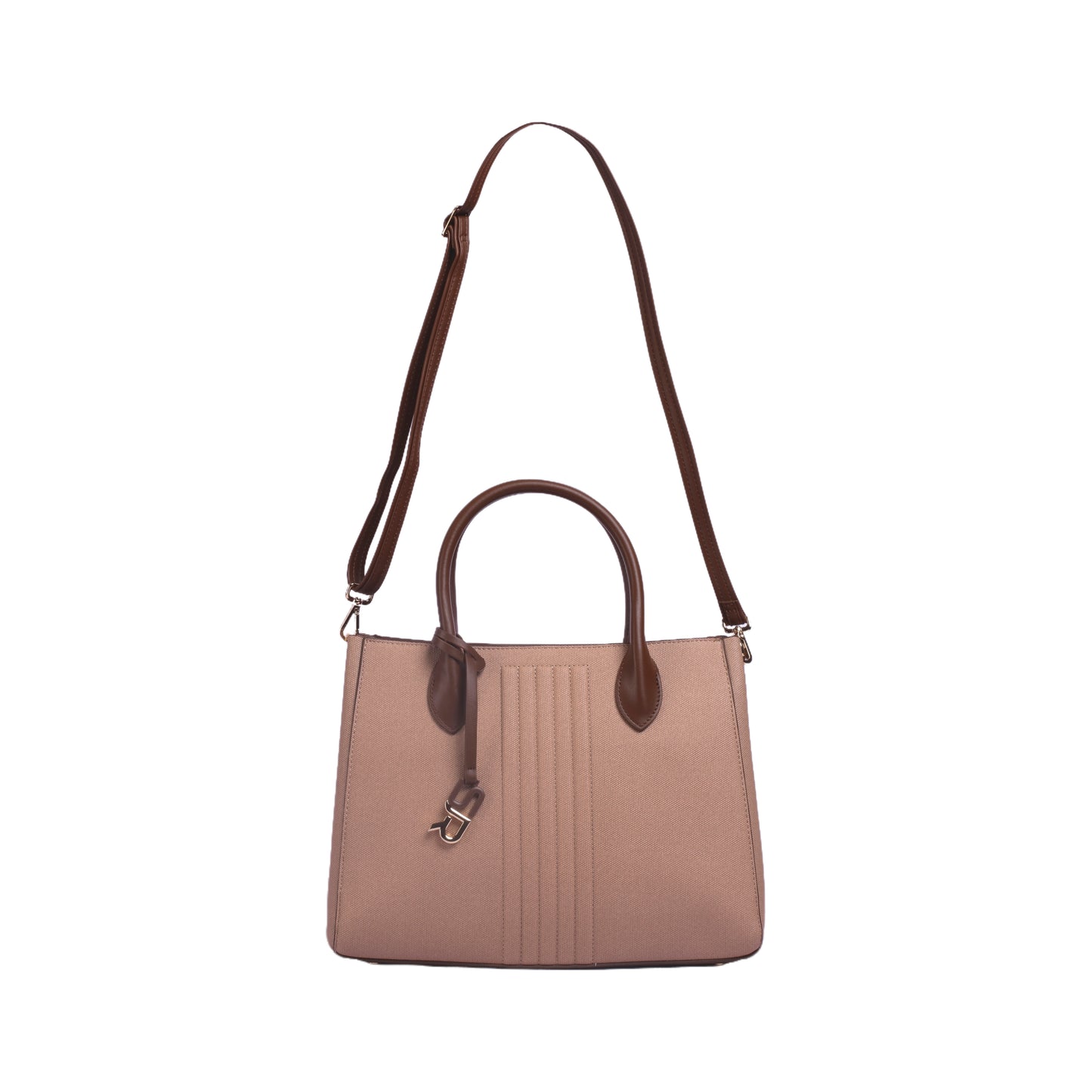 Textured Handbag with Adjustable Strap