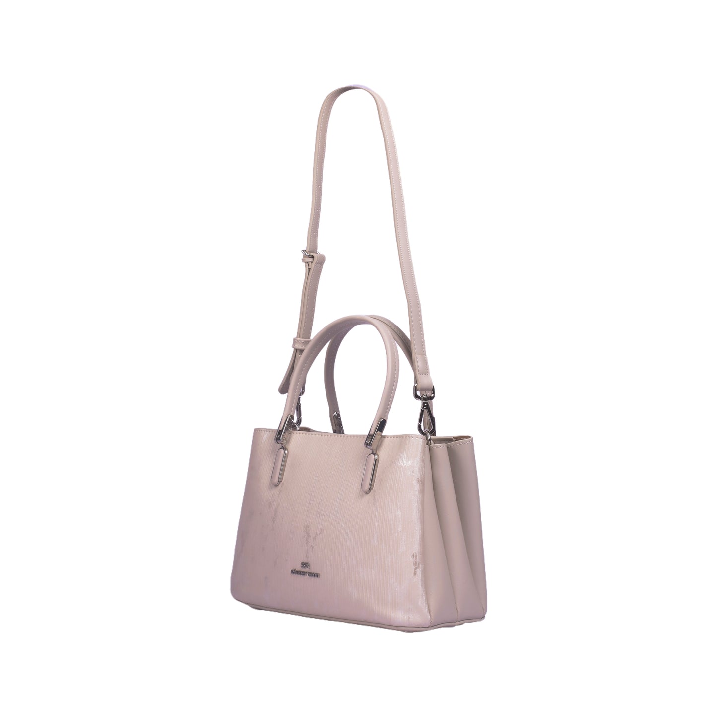 Shiny Leather Handbag with Strap