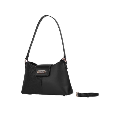 Half Textured Leather Handbag