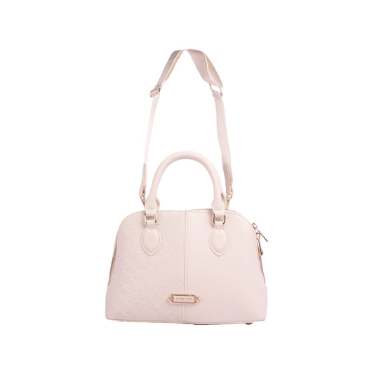 Half Embossed Leather Handbag
