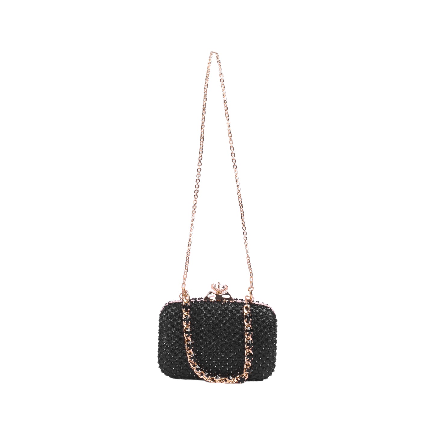 Soiree Strass Clutch with Long Chain