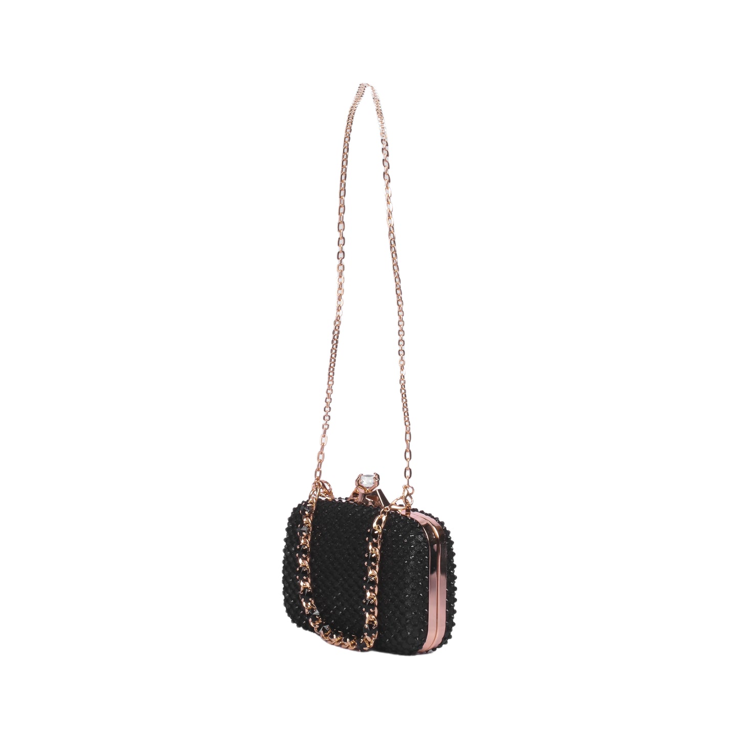 Soiree Strass Clutch with Long Chain