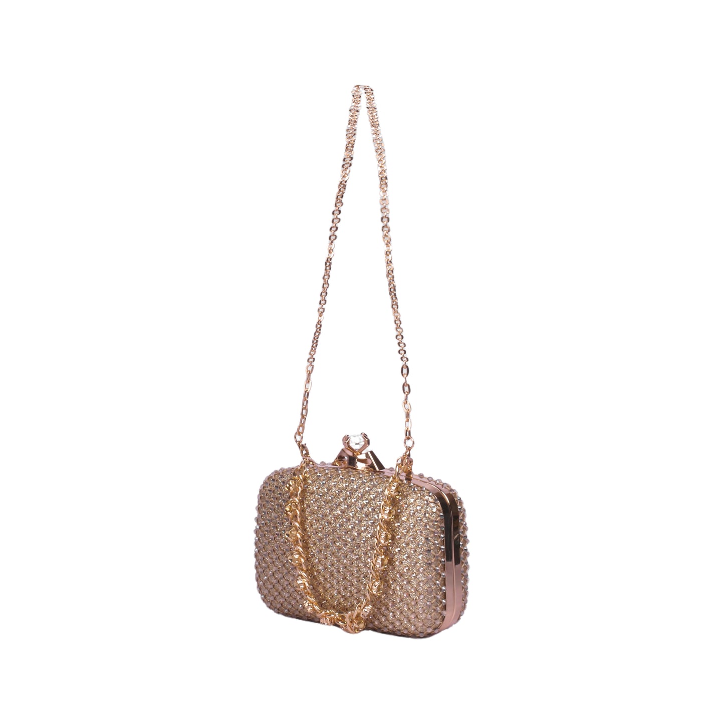 Soiree Strass Clutch with Long Chain