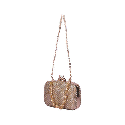 Soiree Strass Clutch with Long Chain