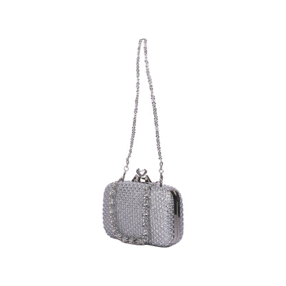 Soiree Strass Clutch with Long Chain