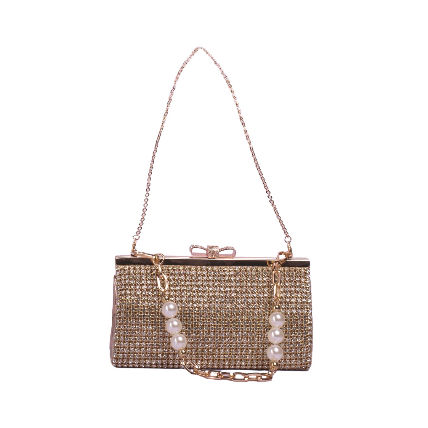 Elegant Strass Clutch with Chain