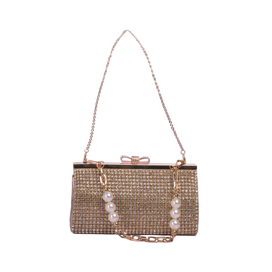 Elegant Strass Clutch with Chain
