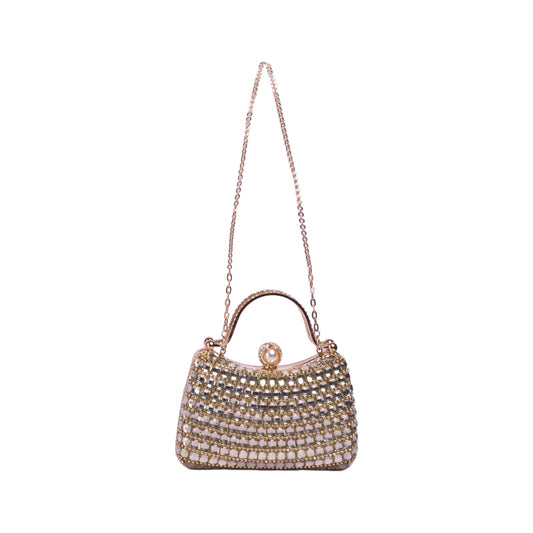 Strass Clutch with Metal Chain