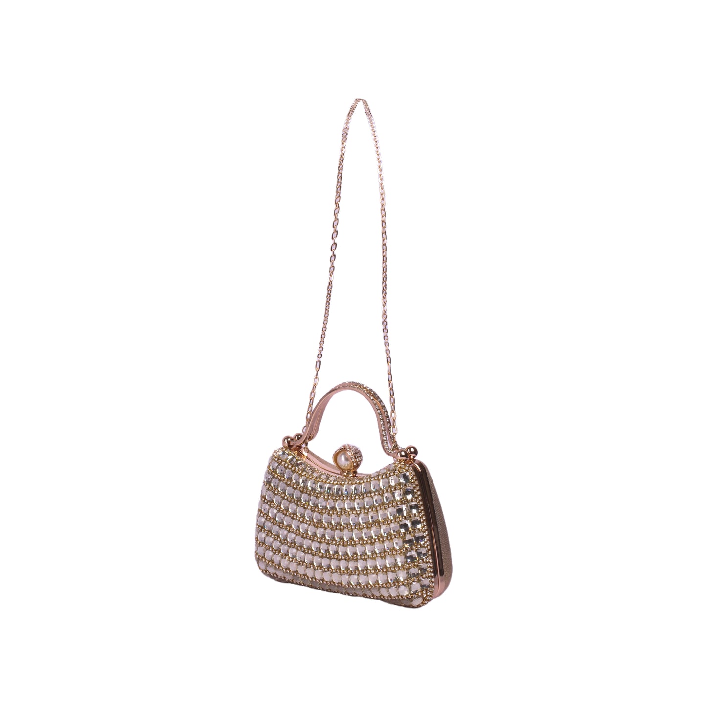 Strass Clutch with Metal Chain